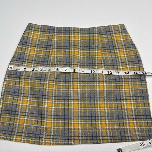 Better Be Skirt Mini Plaid Yellow Schoolgirl Preppy Library Academia Y2K New - Picture 6 of 10